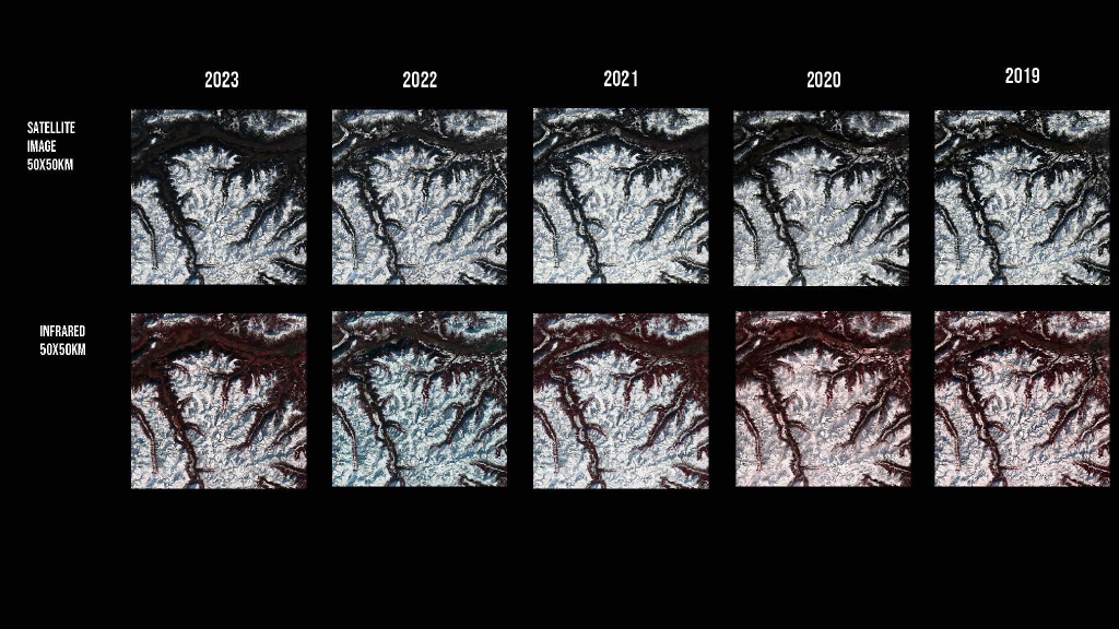Satellite and infrared imagery comparison 2019-2023