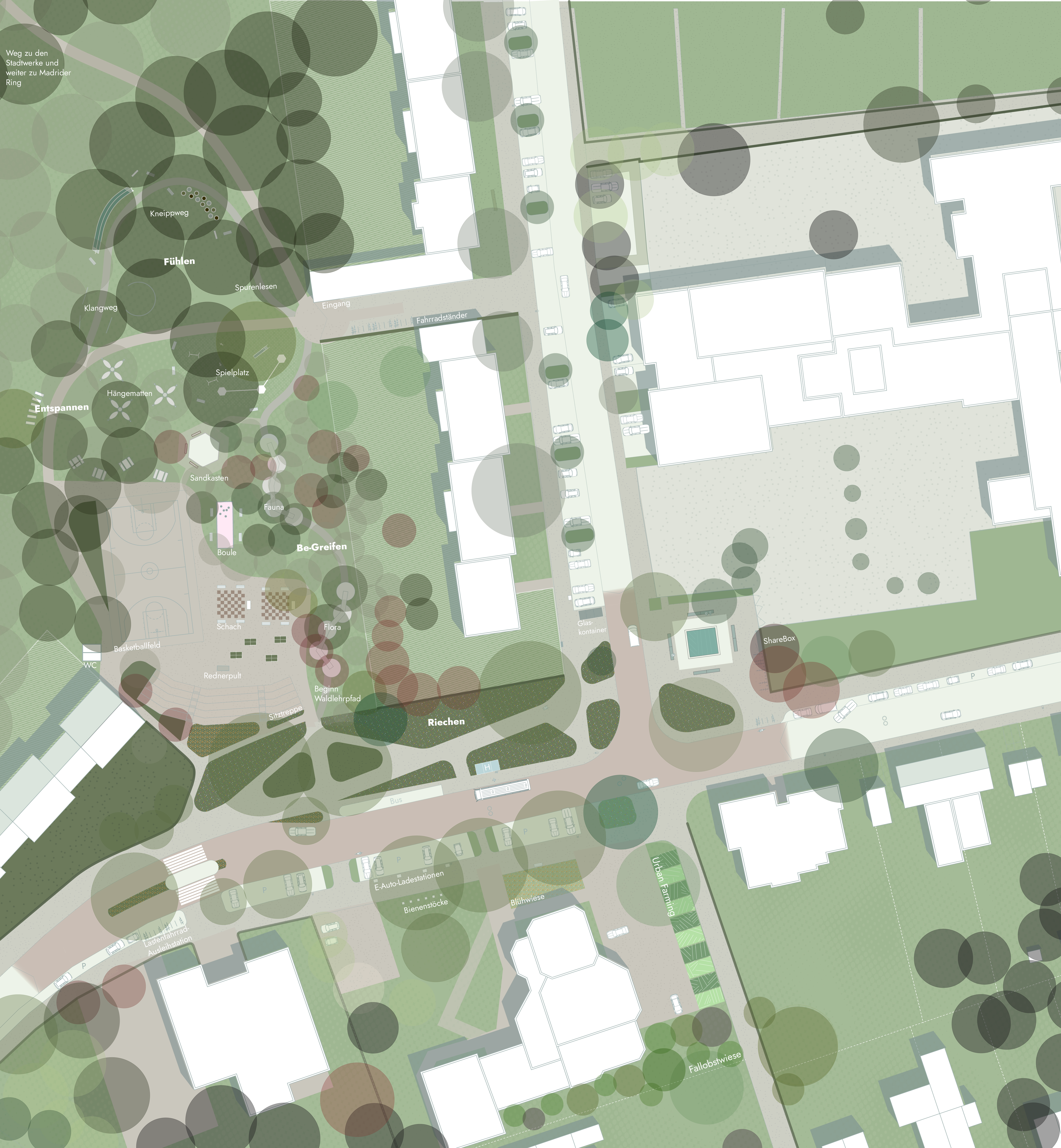 Masterplan of Centre Schönforst neighbourhood centre